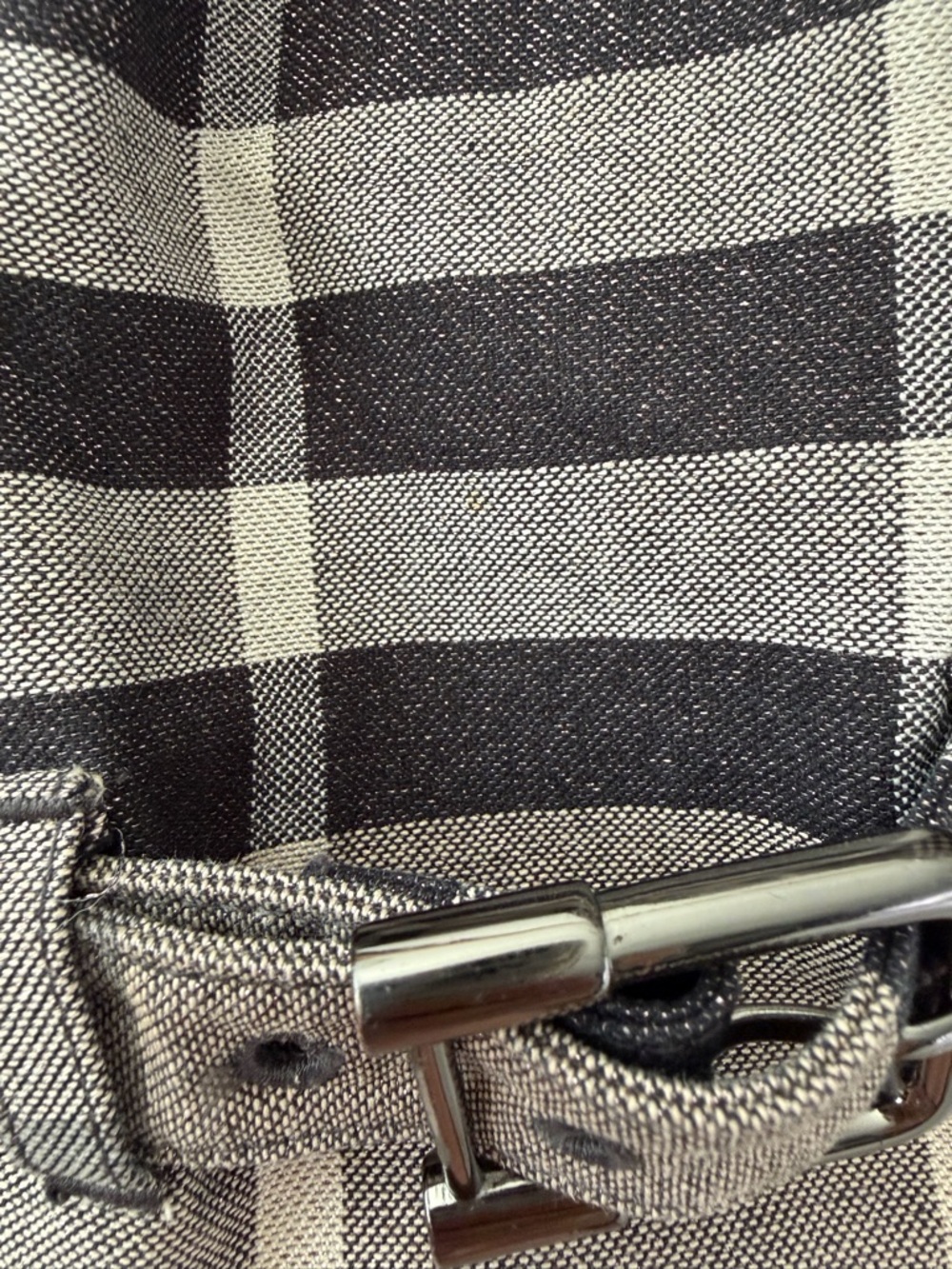 BURBERRY LONDON | Check Plaid Trench Coat Belt Double Breasted Metallic US 8 - Picture 9 of 15